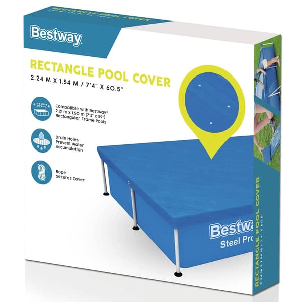 Bestway Poolöverdrag Flowclear 221x150 cm Blå