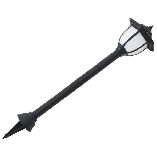 vidaXL Solcellslampor för staket 6 st LED svart Svart