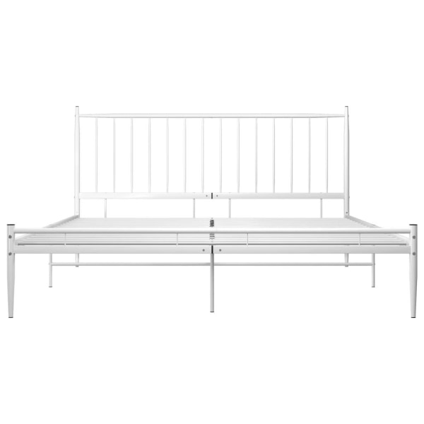 vidaXL Sängram vit metall 180x200 cm Vit