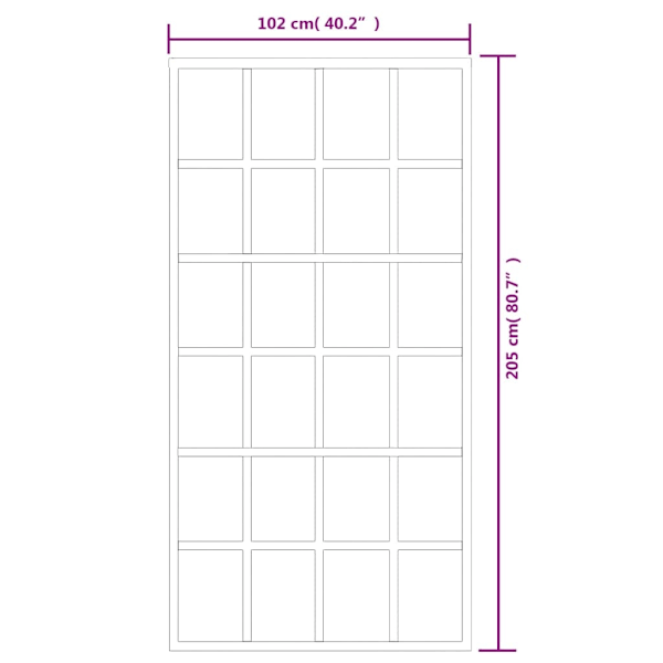 vidaXL Skjutdörr ESG-glas och aluminium 102x205 cm svart Svart