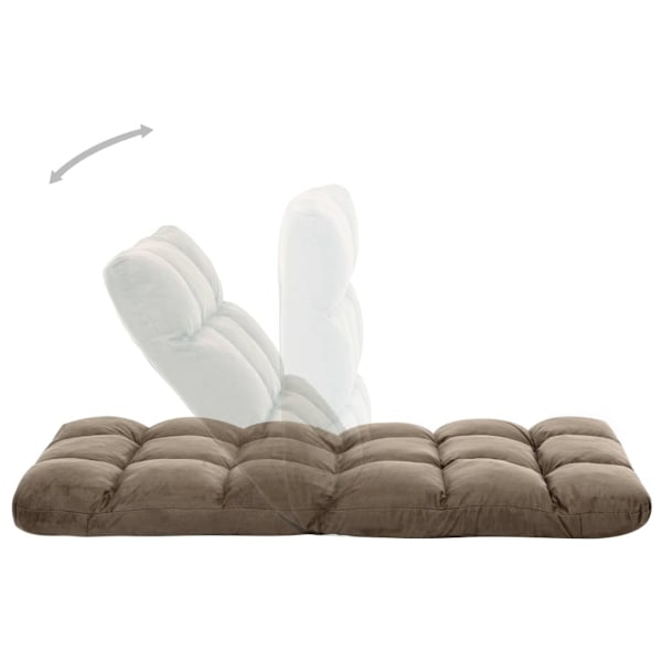 vidaXL Golvstol vikbar taupe mikrofiber Taupe