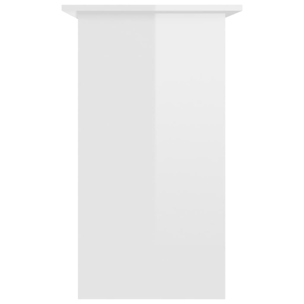 vidaXL Skrivbord vit högglans 80x45x74 cm spånskiva Vit