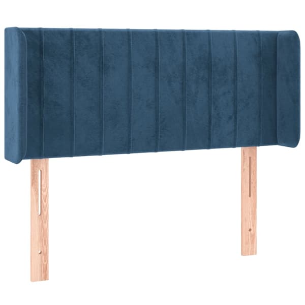 vidaXL Sänggavel LED Mörkblå 93x16x78/88 cm sammet Blå
