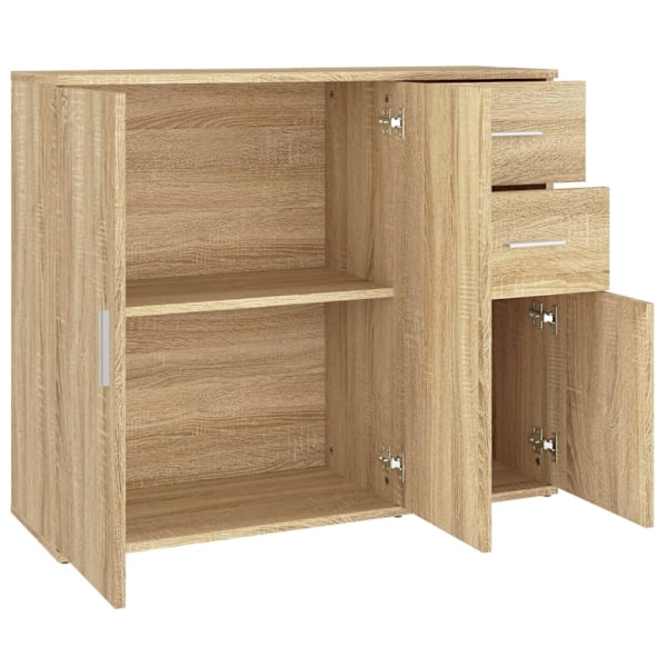 vidaXL Skänk sonoma-ek 91x29,5x75 cm konstruerat trä Brun