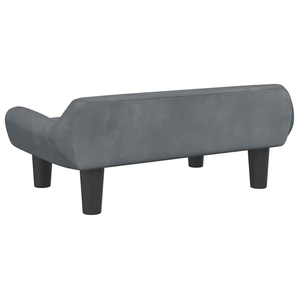 vidaXL Hundbädd mörkgrå 70x40x24 cm sammet Grå