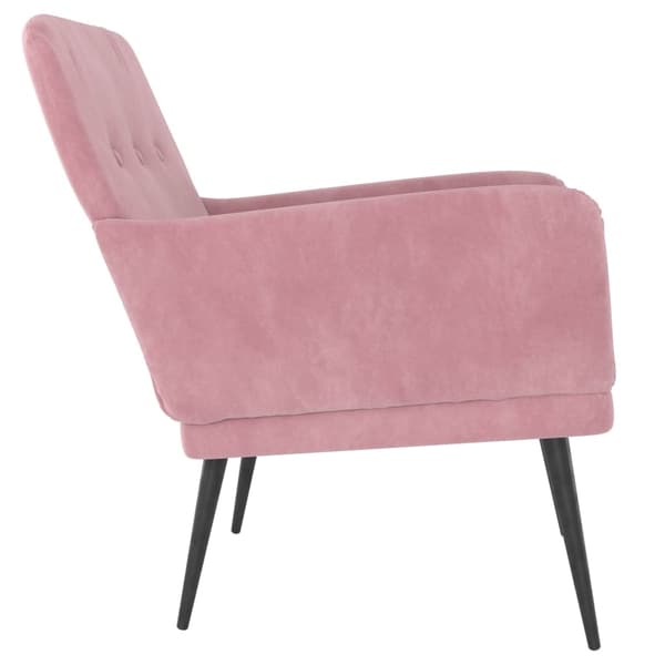 vidaXL Fåtölj rosa 62x79x79 cm sammet Rosa