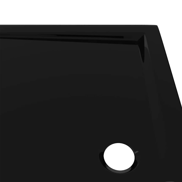 vidaXL Duschkar rektangulärt ABS svart 80x100 cm Svart