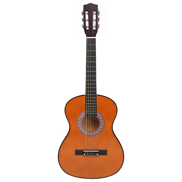vidaXL Gitarr för nybörjare 8 delar klassisk svart 3/4 36" Brun