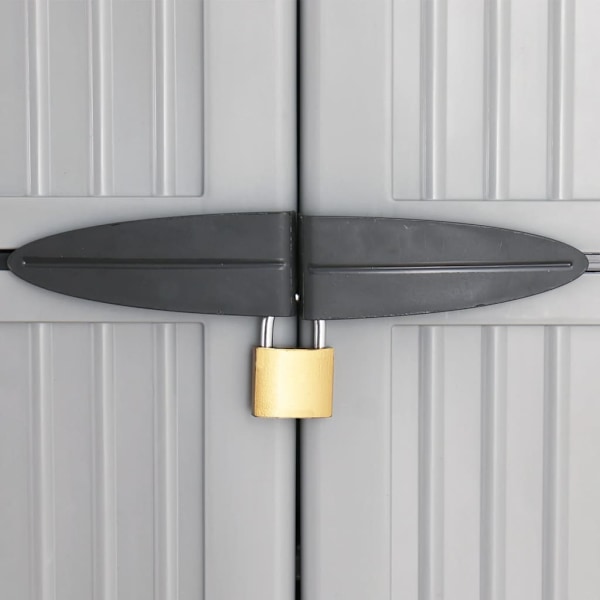 vidaXL Plastskåp 68x39x171,5 cm grå