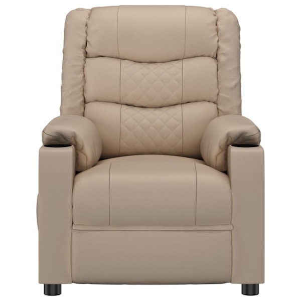 vidaXL Reclinerfåtölj cappuccino konstläder Brun