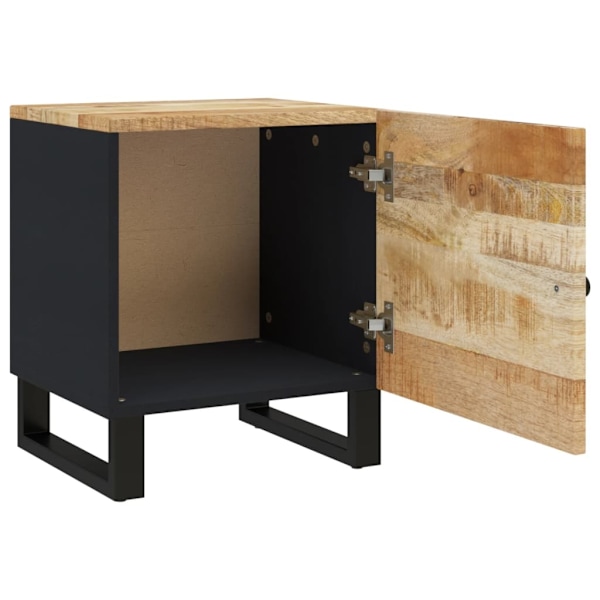 vidaXL Nattduksbord 40x33x46 cm massivt mangoträ Svart