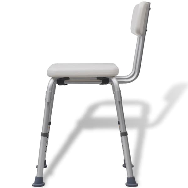 vidaXL Duschstol aluminium vit Vit