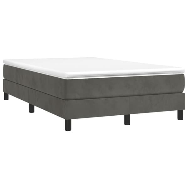 vidaXL Sängram utan madrass mörkgrå 120x200 cm sammet Grå