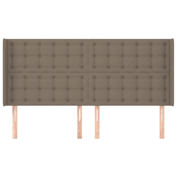 vidaXL Sänggavel med kanter taupe 203x16x118/128 cm tyg Taupe