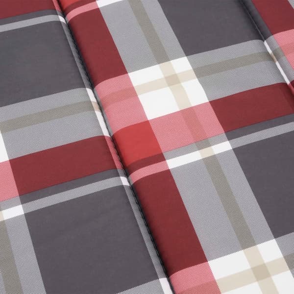 vidaXL Solsängsdynor Oxford tyg (100% polyester) Rödrutigt Mönster multifärg