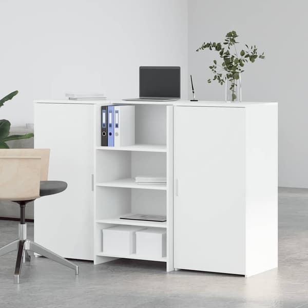 vidaXL Receptionsdisk vit 155x50x103,5 cm konstruerat trä Vit