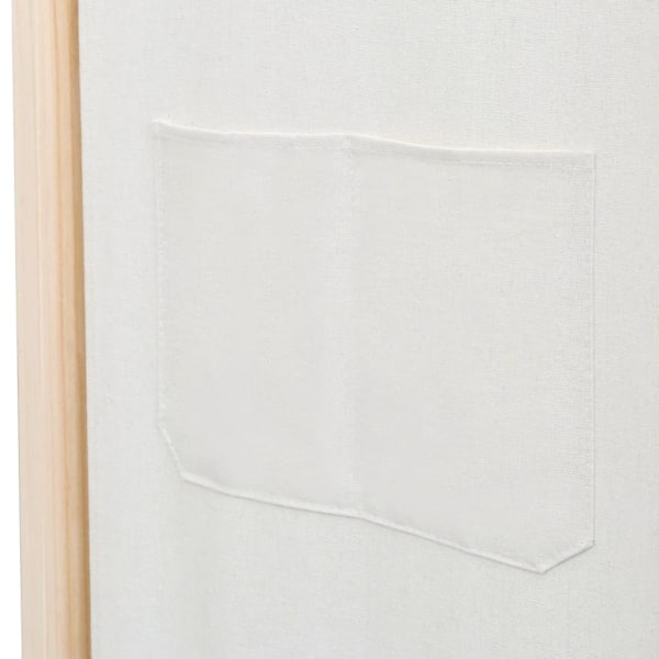 vidaXL Rumsavdelare 6 paneler 240x170x4 cm gräddvit tyg Creme