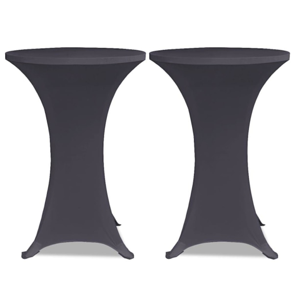 vidaXL Bordsöverdrag 4 st 80 cm stretch antracit Antracit