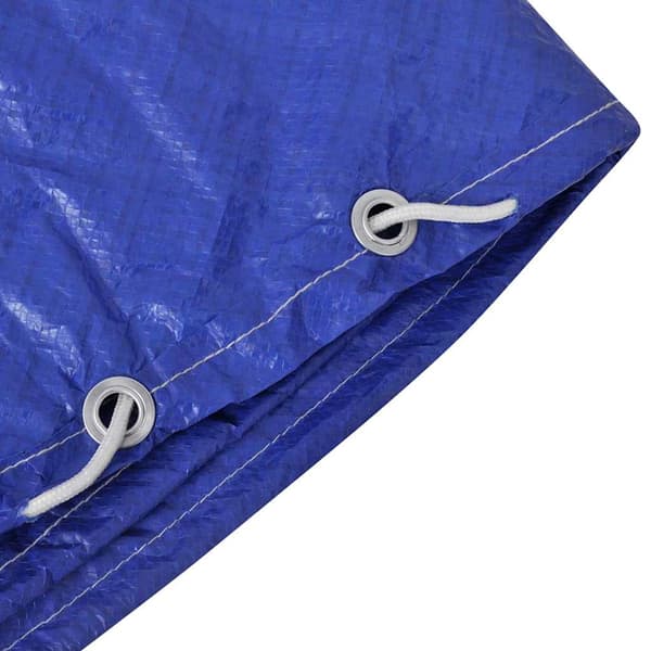 vidaXL Poolöverdrag 2 st PE runt 460 cm 90 g/m² Blå