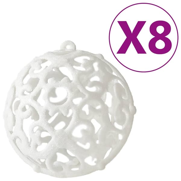 vidaXL Julgranskulor 100 delar vit Vit