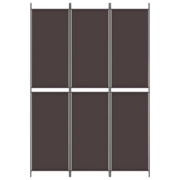 vidaXL Rumsavdelare 3 paneler 150x220 cm brun tyg Brun