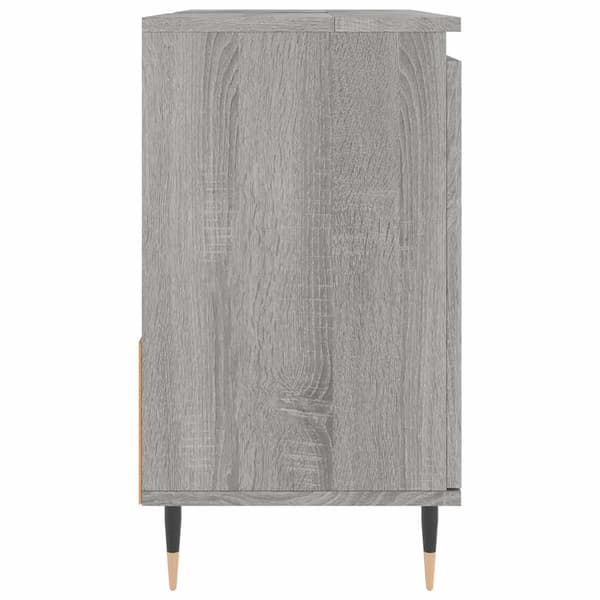 vidaXL Badrumsskåp grå sonoma 65x33x60 cm konstruerat trä Grå