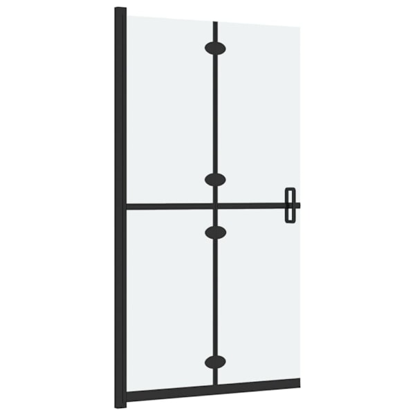 vidaXL Vikbar duschvägg med frostat ESG-glas 70x190 cm Transparent