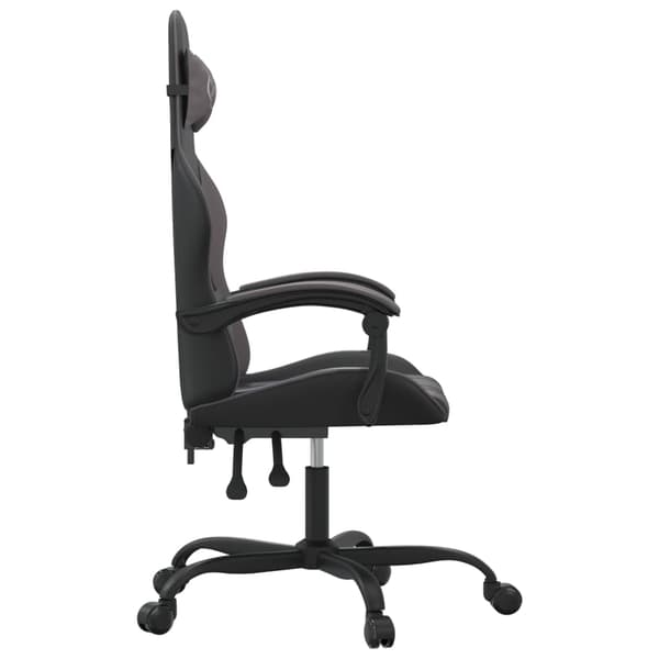 vidaXL Gamingstol svart och grå konstläder Grå