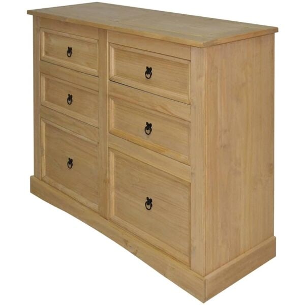 vidaXL Skänk mexikansk coronastil furu 110x43x81 cm Brun