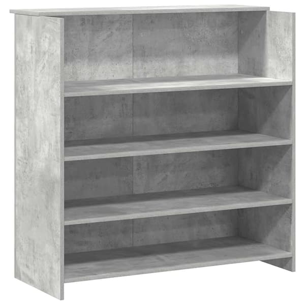 vidaXL Receptionsdisk betonggrå 200x50x103,5 cm konstruerat trä Grå