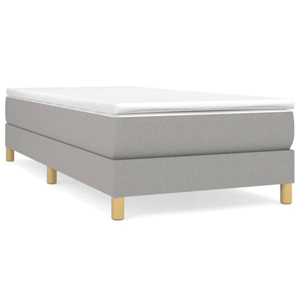 vidaXL Ramsäng ljusgrå 100x200 cm tyg Grå
