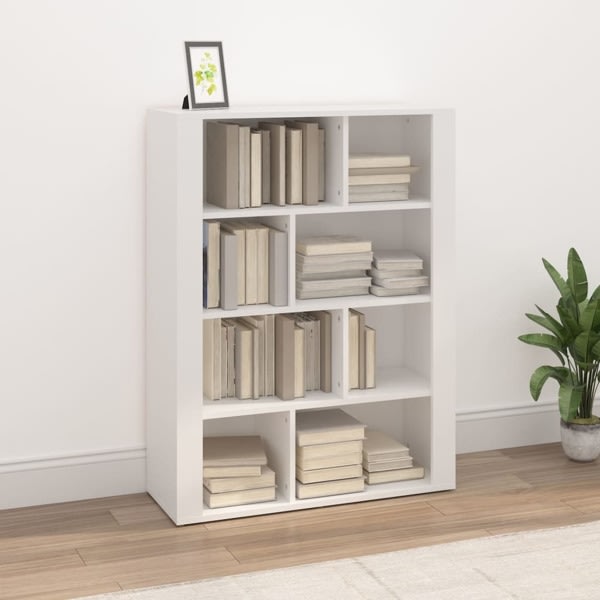 vidaXL Skänk vit 80x30x106 cm konstruerat trä Vit