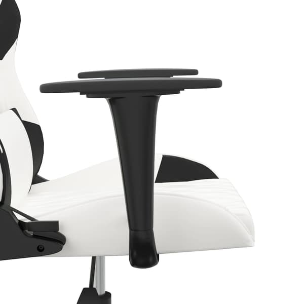 vidaXL Gamingstol vit och svart konstläder art