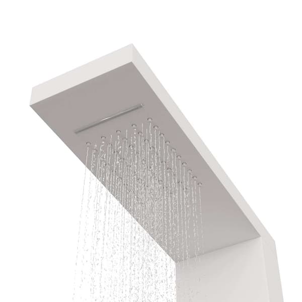 vidaXL Duschpanelsystem aluminium vit Vit
