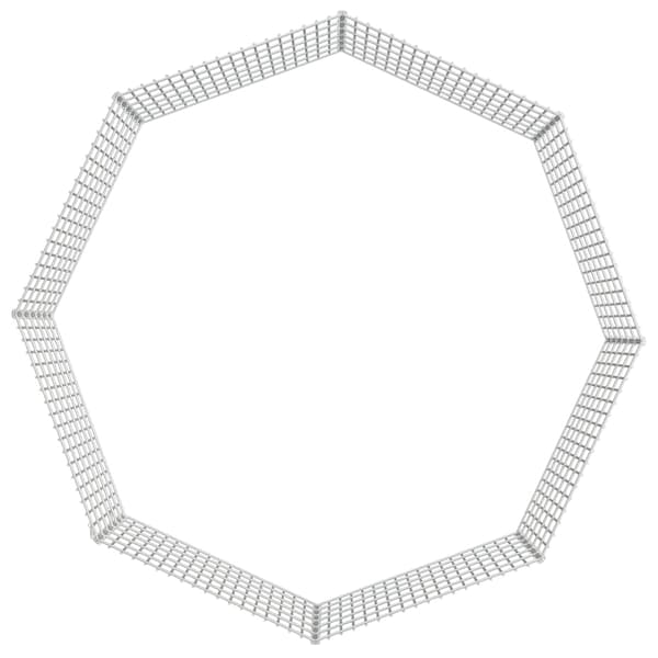 vidaXL Husdjursbur 8-panel 54x60 cm galvaniserat järn Silver