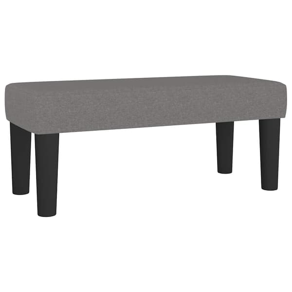 vidaXL Ramsäng med madrass mörkgrå 120x190 cm tyg Grå