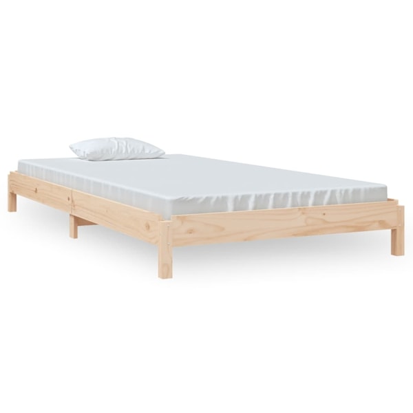 vidaXL Stapelbar säng 80x200 cm massivt furuträ Brun