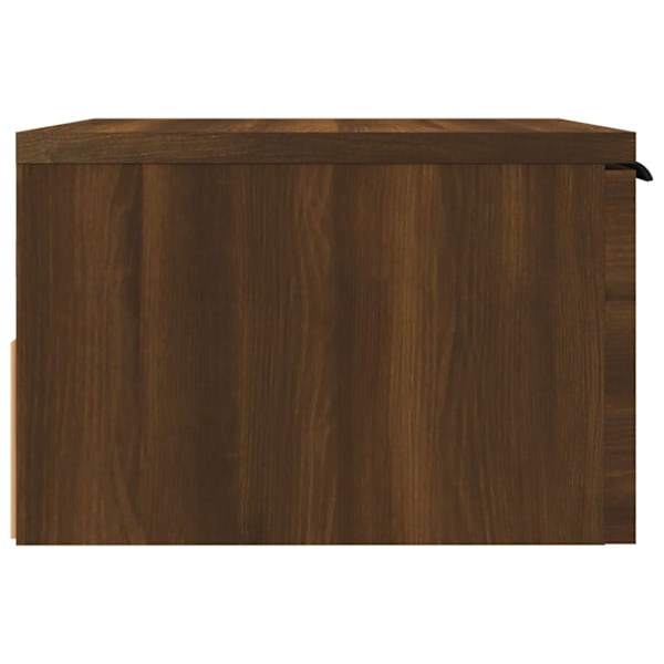 vidaXL Väggmonterat sängbord brun ek 34x30x20 cm Brun