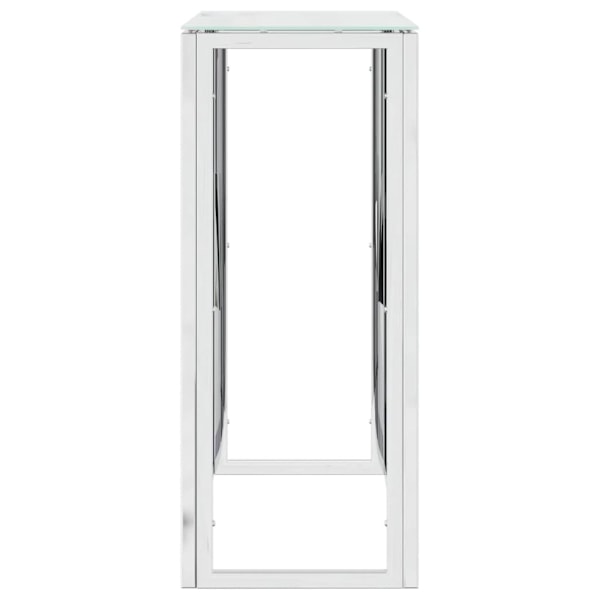 vidaXL Avlastningsbord 70x30x70 cm rostfritt stål och glas Silver