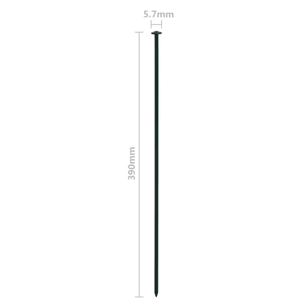 vidaXL Staket båge 77,3x26 cm grön Grön