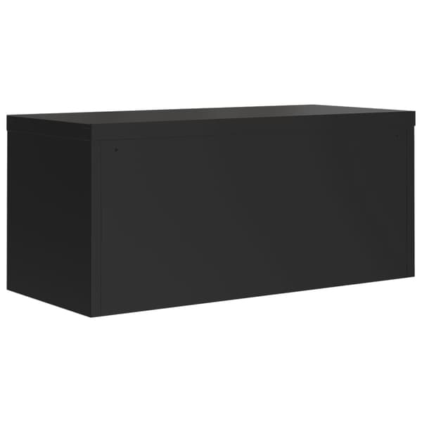 vidaXL Dokumentskåp svart 90x40x40 cm stål art