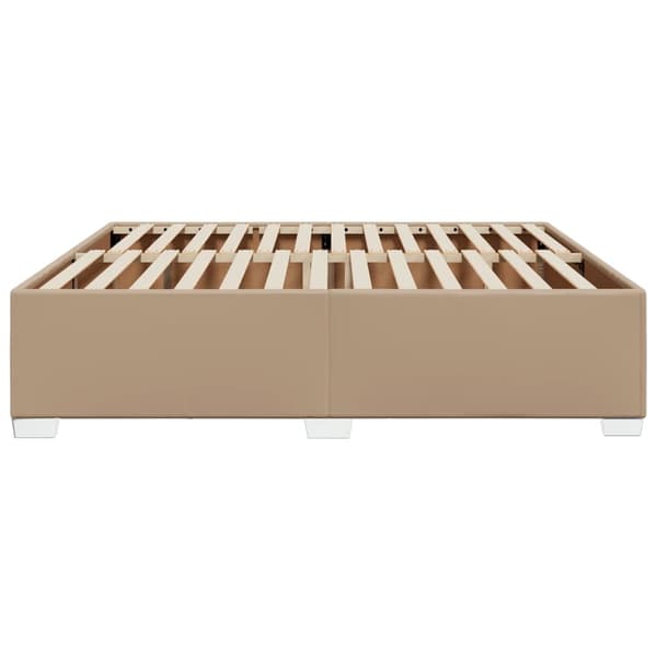 vidaXL Sängram cappuccino 180x200 cm konstläder Brun