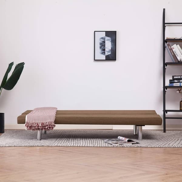 vidaXL Bäddsoffa brun polyester Brun