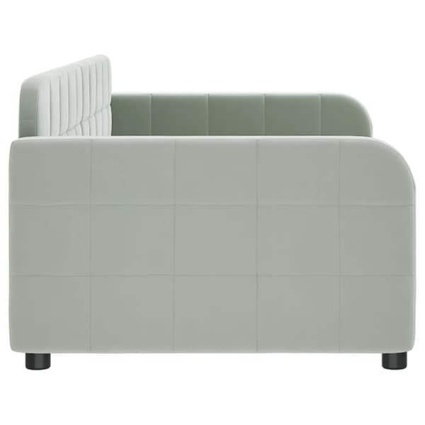 vidaXL Dagbädd ljusgrå 90x200 cm sammet Grå