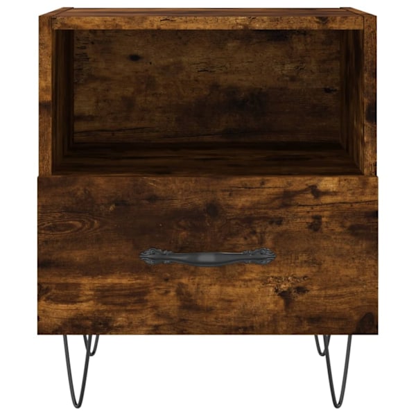 vidaXL Sängbord 2 st rökfärgad ek 40x35x47,5 cm konstruerat trä Brun