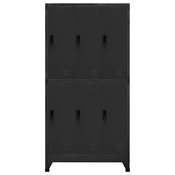 vidaXL Förvaringsskåp antracit 90x45x180 cm stål Antracit