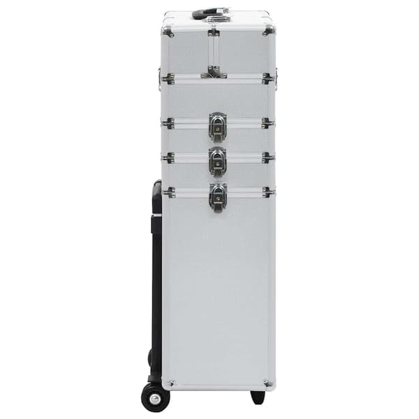 vidaXL Sminklåda aluminium silver Silver