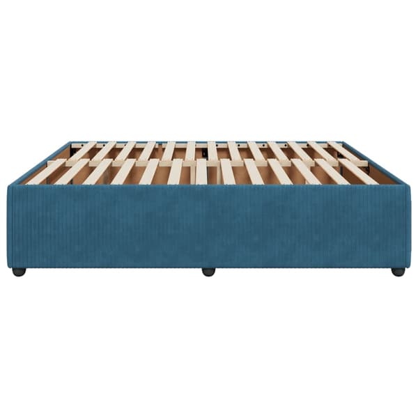 vidaXL Sängram blå 200x200 cm sammet Blå