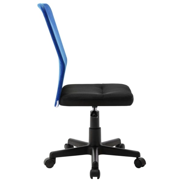 vidaXL Kontorsstol svart och blå 44x52x100 cm nättyg Blå