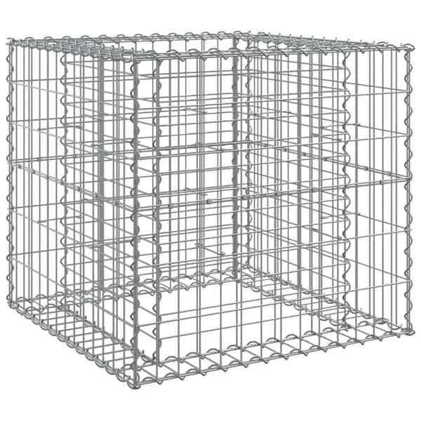 vidaXL Gabionkorg silver 70x70x65 cm galvaniserat järn Silver